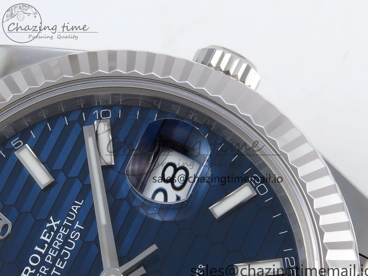 MiroTime 0405 DateJust 41 126334 904L SS VSF 1:1 Best Edition Blue Textured Dial on Jubilee Bracelet VS Youthful 1326